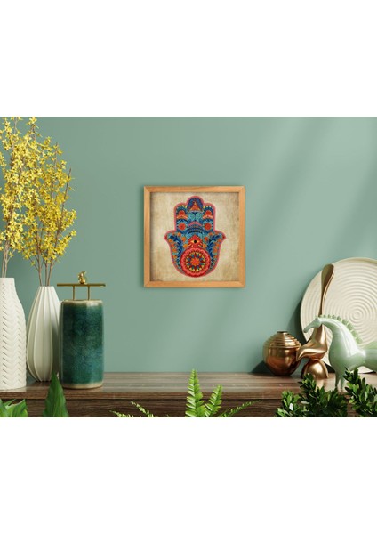 Gift Fatmanın Eli El Yapımı Ahşap Çerçeveli Tablo-4