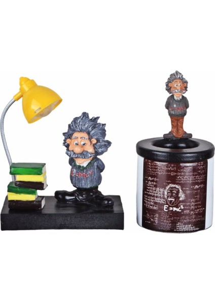 Einstein Tasarımlı 2'li Set Einstein Lamba Einstein Kalemlik
