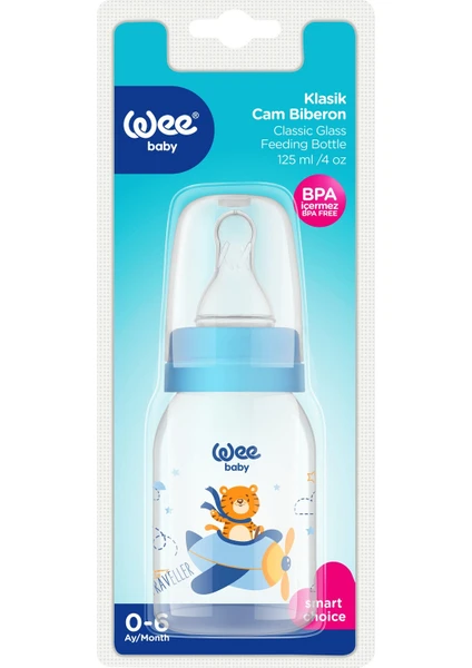 Wee Baby 877 125 ml Cam Biberon - Mavi / Bpa Içermez