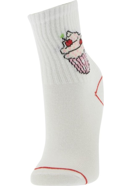 Kız Çocuk Desenli 5'li Soket Çorap modelleri