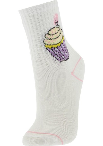 Kız Çocuk Desenli 5'li Soket Çorap indirimleri