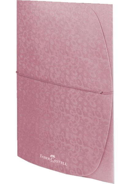 Lastikli Dosya Desenli Metalik Pembe 2'li