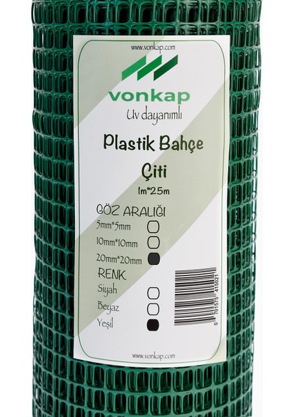 Dekoratif Plastik Bahçe Çiti 20MM x 20MM (1mt x 25 Mt)