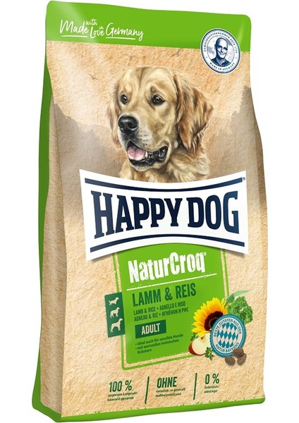 Naturcroq Kuzu ve Pirinçli Yetişkin Köpek Maması 15 kg