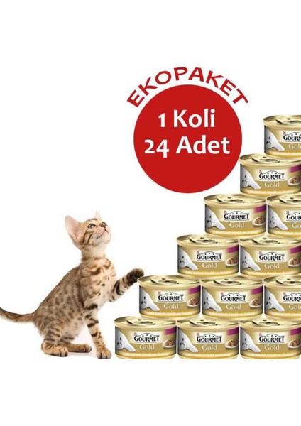 Proplan Gourmet Gold Parça Etli Soslu Somonlu Tavuklu 85 gr 24 Lü