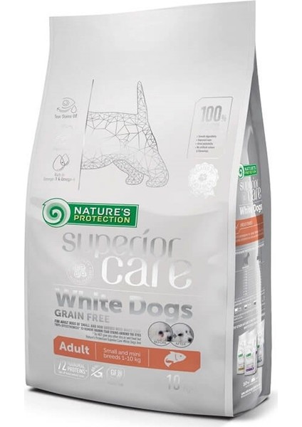 Nature's Protection Somonlu Küçük Irk Beyaz Tüylü Köpek Maması 10KG