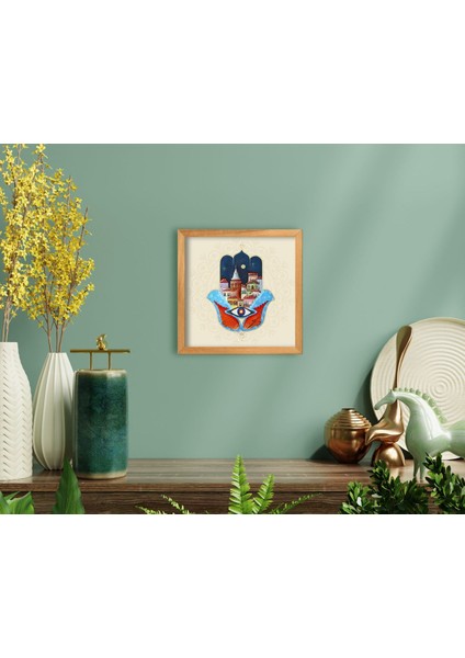 Home Fatmanın Eli El Yapımı Ahşap Çerçeveli Tablo-1