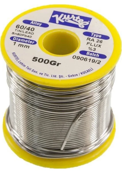 1 mm 500GR Lehim Teli (%60 Kalay / %40 Kurşun)