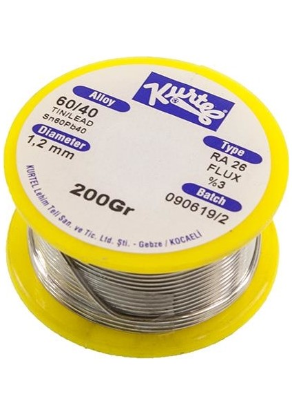 1.2 mm 200gr Lehim Teli (%60 Kalay %40 Kurşun)