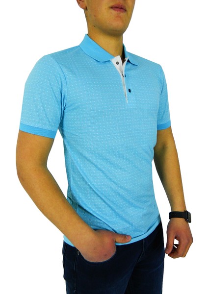 Erkek Polo Yaka Jakarlı T-Shirt 19072 BGL-ST01042 fiyatları