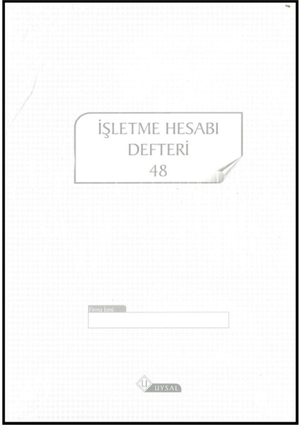 Işletme Hesabı Defteri 48 Yp