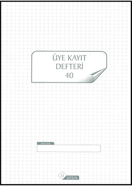 Üye Kayıt Defteri 40 Yp