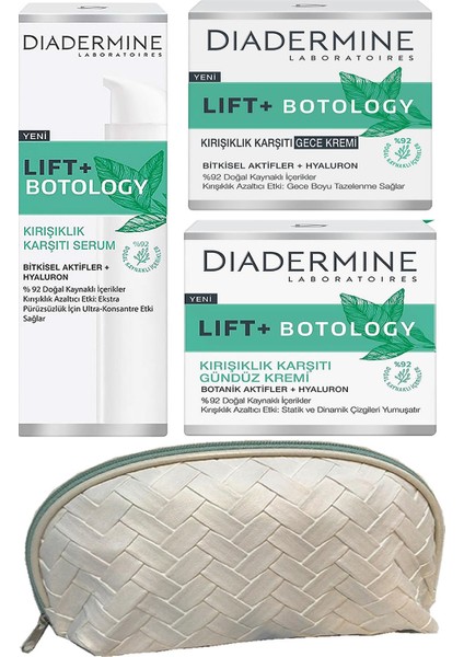 Lift+ Botology Kırışık Karşıtı Gündüz+Gece Kremi+Serum+Çanta