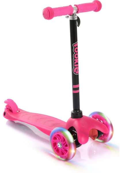 Pembe Işıklı 3 Tekerlekli  Scooter