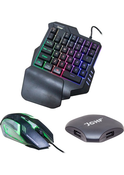 Jchf-68 Klavye + Mouse Bluetooth Gamepad Oyuncu Seti