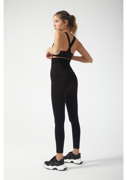 Fashiontayt Beli Agraflı 2 Beden Inceltici Sıkılaştırıcı Korse Tayt Siyah modelleri