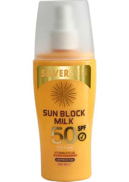 Sun Block Milk Spf 50 Uva+Uvb Vitamin E Plus 200 ml fiyatları