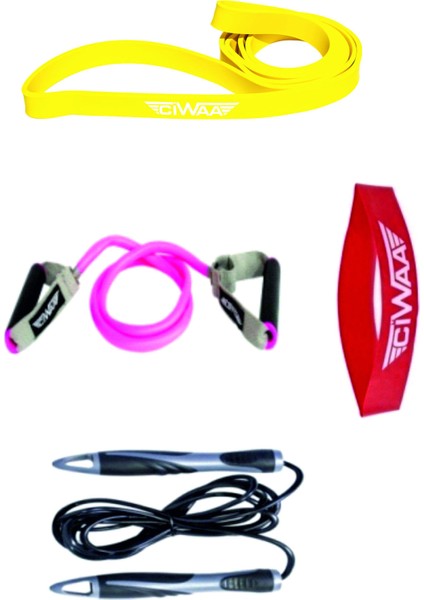 CWA-2180 Güç Lastiği 21 mm Egzersiz Seti 4 Lü Takım
