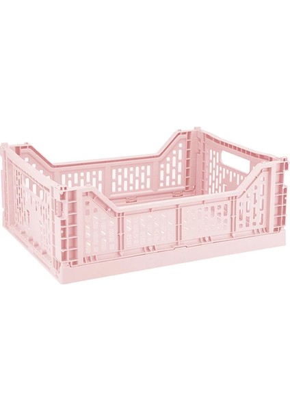 Çok Amaçlı Yer Kaplamayan Katlanır Renkli Kasa Sepet 26X17 cm