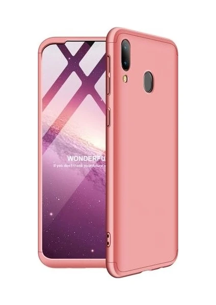 Samsung Galaxy A10S Kılıf 360 Derece Tam Koruma Sert Mika Orijinal AYS GKK Darbe Emici Kapak