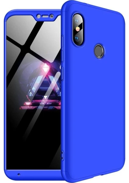 Xiaomi Mi 8 Kılıf 360 Derece Tam Koruma Sert Mika Orijinal AYS GKK Darbe Emici Kapak