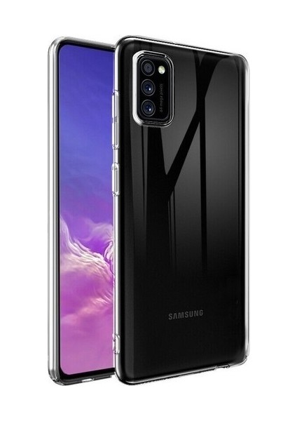 Samsung Galaxy A41 Kılıf Şeffaf Süper Silikon