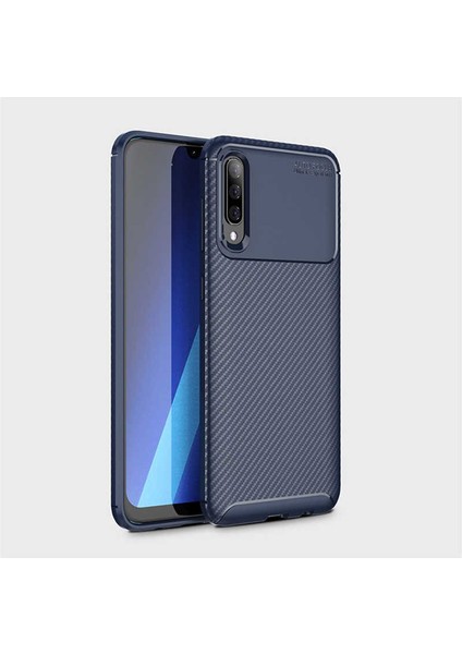 Samsung Galaxy A70 Kılıf Rugged Armor Darbe Emici Uzun Ömürlü Dayanıklı Parmak İzi Yapmaz Karbon Tasarım Negro Silikon Kapak