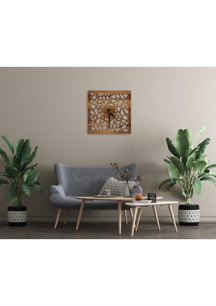 Gift Dekoratif 45CM Ahşap Duvar Saati-22