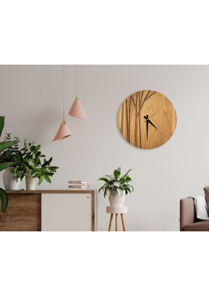 Gift Dekoratif 45CM Ahşap Duvar Saati-11
