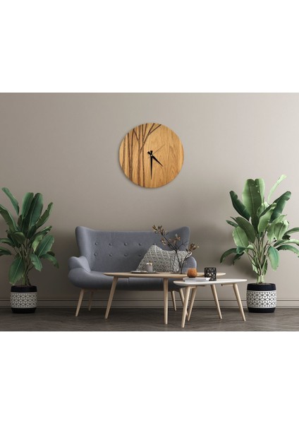 Gift Dekoratif 45CM Ahşap Duvar Saati-11