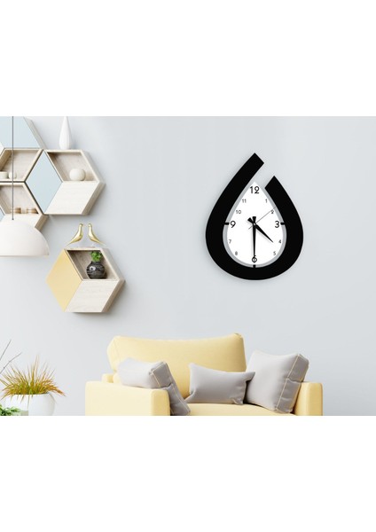 Gift Dekoratif 45CM Ahşap Duvar Saati-1