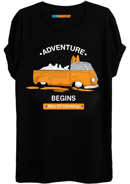 Cork Kamp Temalı Baskılı T-Shirt - B