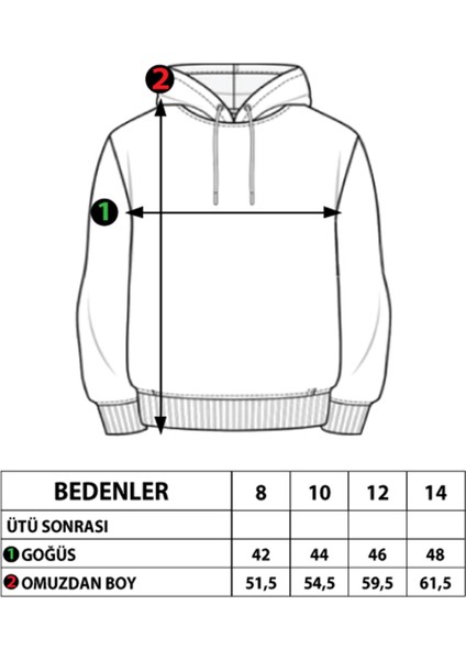 Kız Çocuk Kapüşonlu Yırtmaç Detaylı Baskılı Sweatshirt