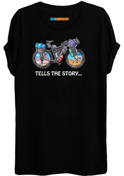 Rouen Bisiklet Temalı Baskılı T-Shirt-B