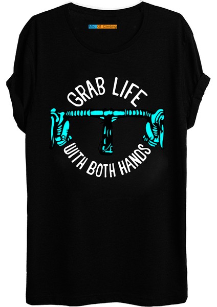 Egve Bisiklet Temalı Baskılı T-Shirt - B