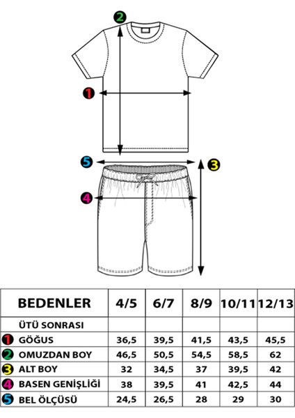 Kids Erkek Çocuk Garni Detaylı Baskılı Şortlu Takım fiyatları