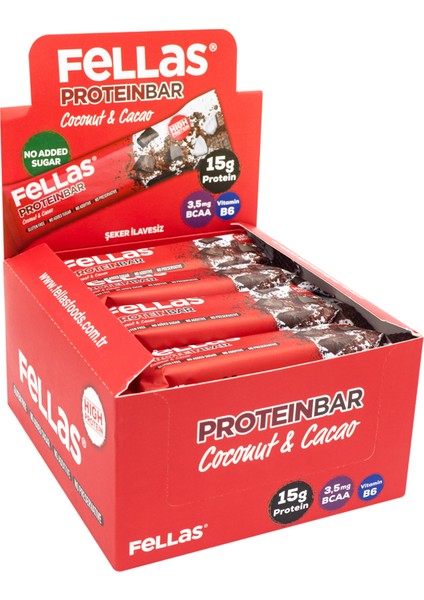 Yüksek Protein Bar - Hindistan Cevizi ve Kakaolu 45 gr x 12 Adet fiyatları