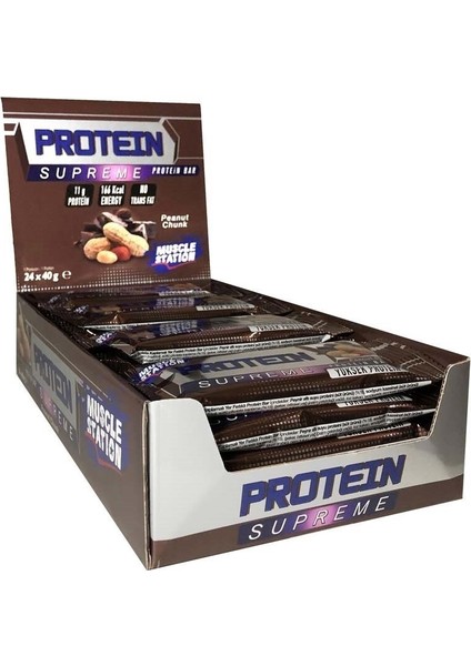 Muscle Statıon Supreme Protein Bar Çikolata Yer Fıstığı 40 gr 24 Adet