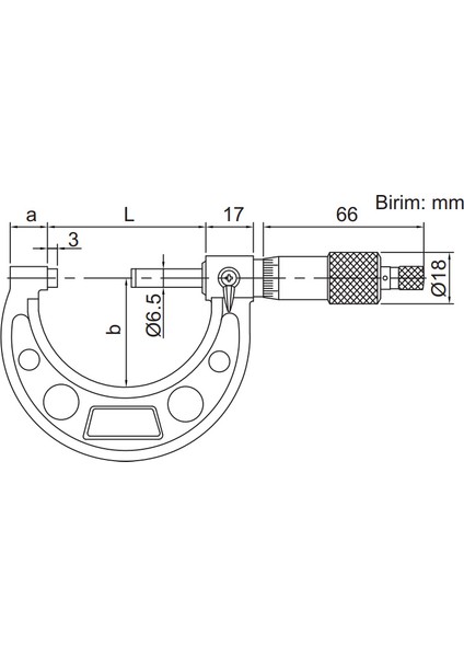 3203-25A Dış Çap Mikrometre