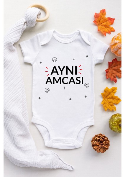 Aynı Amcası Desenli Kısa Kol Unisex Body