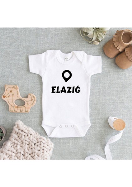 Unisex Beyaz Baskılı Zıbın