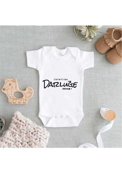 Unisex Bebek Karadeniz Baskılı Beyaz Zıbın