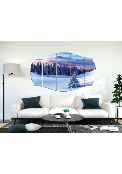 Kar Kış Ağaçlık Mdf TABLO-0681 (Model C)
