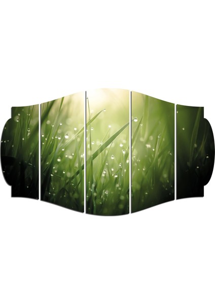 Su Damlası Çimen Yeşil Mdf TABLO-0715 (Model C)