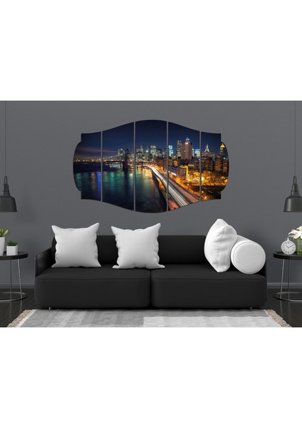 Gece Şehir Manzarası Mdf TABLO-1533 (Model C)