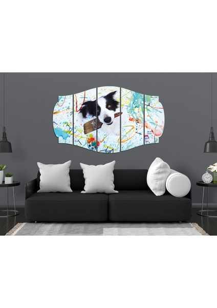 Fırça Tutan Köpek Boyama Mdf TABLO-2914 (Model C)