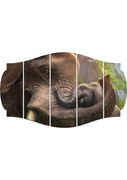 Fil ve Yavrusu Mdf TABLO-2712 (Model C)