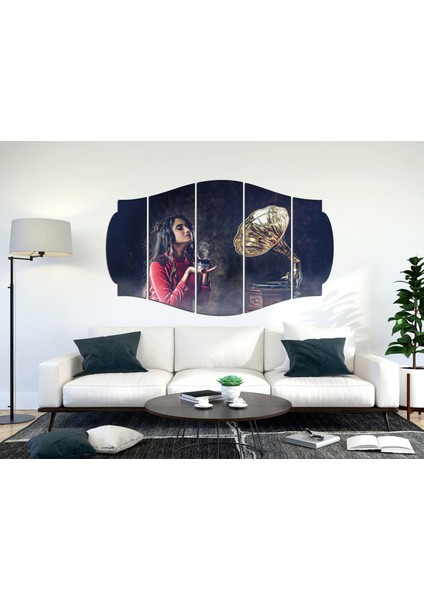 Kadın Gramofon Sanatsal Mdf TABLO-2936 (Model C) fiyatları