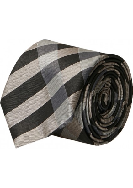 ALTINYILDIZ CLASSICS Erkek Gri-Lacivert Desenli Klasik Nano Kravat