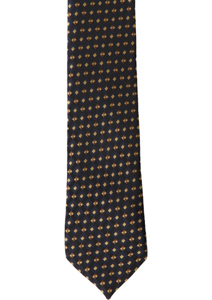 ALTINYILDIZ CLASSICS Erkek Lacivert-Sarı Desenli Klasik Nano Kravat fiyatları